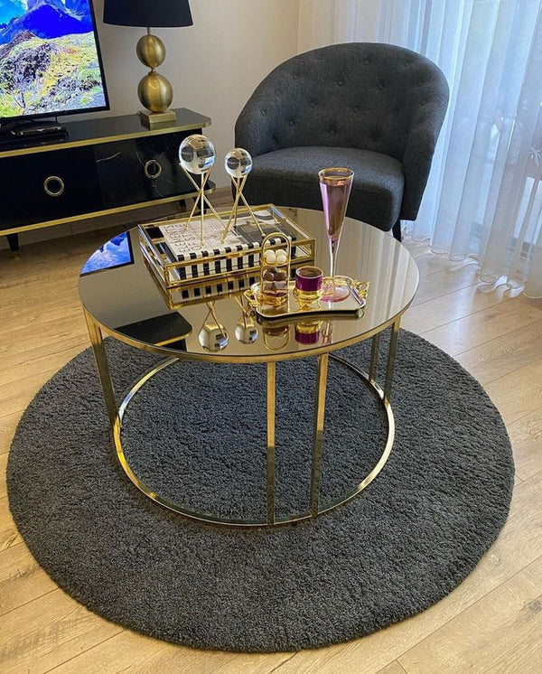 Honey Glass Stainless Table