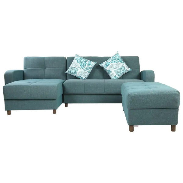 Turquoise corner sofa